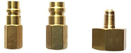 DAZZLEEX Kältemittel-Adapter-Set für R134A 1/4 SAE-Gewinde W21,8 auf 1/4'' SAE für Kfz-Klimaanlage