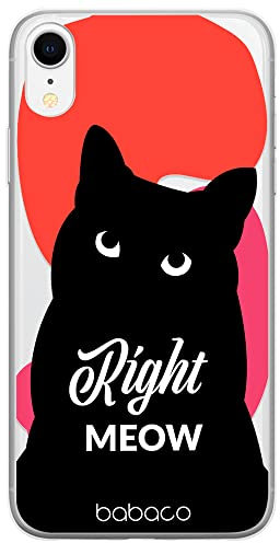 Babaco ERT GROUP mobile phone case for Iphone XR original and officially Licensed pattern Cats 004 optimally adapted to the shape of the mobile phone, partially transparent