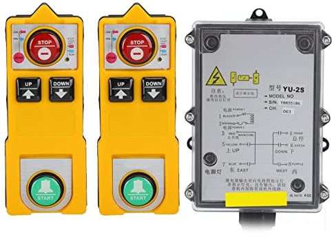 Paranco Industriale Cran Telecomando Wireless Impermeabile Sollevatore Elettrico Paranco Trasmettitore Radi Ricevitore per Gru a Ponte 328,1 Piedi (CA 220V)