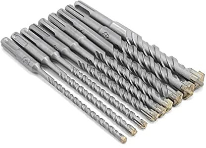 ZSBLXHHJD Router-Bits 9 stücke Hartmetallkreuzkopf 5-16mm Elektrische Hammer SDS Schaft Bohrer Set Beton Mauerwerk Bohrer