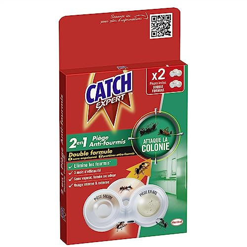 CATCH Pack de 2 Pièges Anti-Fourmis 2en1