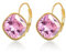 YONVUN Austrian Crystal Square Drop Dangle Leverback Earrings | Plated 18K/Rose Gold Zircon Gemstone Birthstone Hoop Hanging Dangly Earrings Jewelry Gift for Wife Mom Daughter Girlfriend
