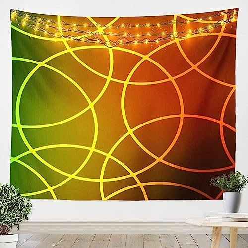Sxakswol Wandteppich Groß Geometrie Wandteppich 200x150 Wandbehang Runden, Tapisserie 3D Wandtuch Aesthetic Wandteppiche für Wohnzimmer Schlafzimmer Wohnheim Wanddeko