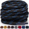 Miscly Lacci Rotondi per Stivali - Lacci Resistenti e di Lunga Durata per Stivali, Scarponi da Lavoro e Scarpe da Trekking (Nero/Blu, 114 cm)