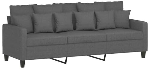 vidaXL 3-Sitzer-Sofa Dunkelgrau 180 cm Stoff