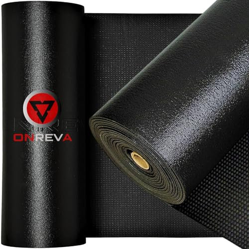 ONREVA Tool Box Liner 22 inch Wide x 20 Ft Large, Toolbox Drawer Liners, Heavy Duty Shelf Rubber Mat, Non Slip Pad Organizer for Rolling Tool Chest Drawers, Cabinet, Workbench, Black