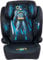 DC Comics Seggiolino auto Batman per la sicurezza dei bambini con altezza da 100 a 150 cm con grafiche del supereroe Batman su fondo nero e blu