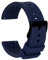 TStrap Bracelet Montre Silicone 18mm - Bleu Dégagement Rapide Intelligente Bracelets pour Homme Femme - Souple Caoutchouc Watch Strap Connectée Boucle Replacement - 18mm 19mm 20mm 21mm 22mm 24mm