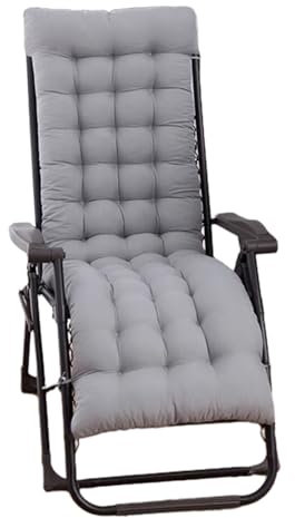 Junhui Cojín Tumbona Reclinable, Cojines para Tumbonas, Cojines para Silla de Jardin, Colchóneta para Tumbonas de Jardín, Terraza, Balcón y Playa, 170x53x8cm