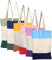 TESIN 6 Pcs Cotton Canvas Shopping Tote Bags Reusable Grocery Cloth Bags with Handles for DIY Craft Gif