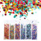 QUARKZMAN Holographique Grosse Paillettes, 6 Couleurs Grosse Paillettes Résine Époxy Accessoires Artisanat Paillettes Ornementatio, Rond Grosse Paillettes Flacons, Scintillait à Festival