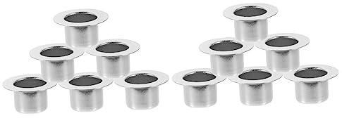 OUNONA 12stücke Teiliges Metall Kerzenhalter Für Tisch Elegante Teelichthalter Mit Tray-Design Für Hochzeiten Geburtstagsfeiern Und Stilvolle Wohnraumdekoration Nickelbeschichtet