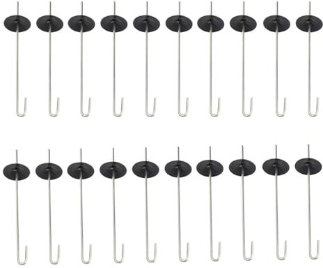 Baoblaze Solar Panel Bird Guard Fasteners Clips 20 Sets Sturdy Household Easy to Install Premium Wire Mesh Critter Guard Clips J Hooks