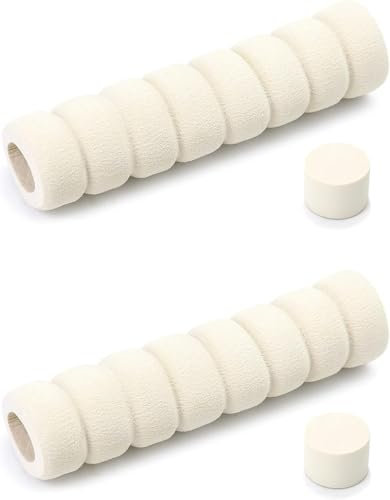 Lot de 2 Housses de Protection Antistatiques pour Poignée de Porte, Housse de Porte de Sécurité Doux Mousse Éponge pour Enfants, Anti-Collision - Pour les Restaurants, les écoles, les Chambres (Beige)