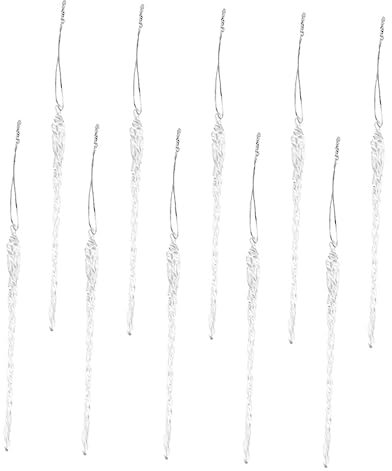 PRETYZOOM 36stücke Eiszapfen-anhänger für Weihnachtsbaum Künstliche Eiszapfen-Ornamente aus Acryl Klar und Funkelnd zum Aufhängen für Weihnachtsdekoration und Winterthemen