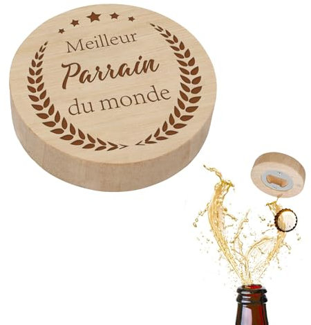 Cadeau Parrain,Cadeau Fete Des Peres,Décapsuleur Original,Cadeau pour son Parrain,Idee Cadeau Parrain,Cadeaux Parrain,Cadeau Parrain Original,Idee Cadeau Bapteme Parrain Marraine,Cadeau Noel Parrain