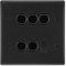 BG Matt Black 5 Gang 2 Way Trailing Edge Dimmer LED Compatible Custom Grid Switch
