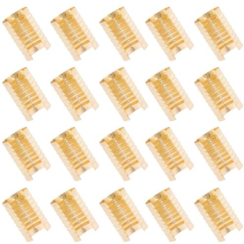 SUNNYCLUE 180 Stück Klemm Crimp Enden Goldfarben Umklappbar Kordelende Metall Eisen Faltbar Verstellbar Säulenverschluss Crimpen Lederseil Spitzen Clips Klemmen Für Schlüsselbänder Quasten DIY Bastela