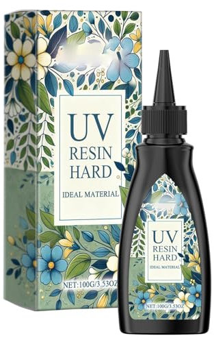 Ungtyb UV Resin Glue, Clear Transparent Adhesive, Fast Curing Hard Resin for Craft Decoration, Jewelry Making, 100g, Perfect for Do It Yourself and Artistic Projects