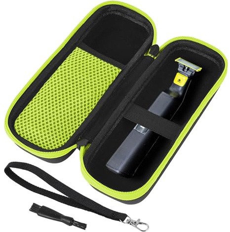 AOGOE Tasche für Philliips O Blade QP2520/30/70, QP2620/30, QP2724/34, QP6551/20, QP2824, QP4631 Elektrorasierer Schutzhülle, Eva-Hartschalenkoffer Leather mit Schwamm