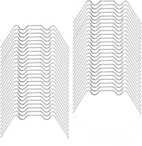 50 Stück Gewächshaus Klammern,Edelstahl Gewächshausklammern Sturmfest,W Rostfreier Befestigung Gewächshausclips Klammern,Gewächshaus zubehör für Hohlkammerplatte Befestigung Glashaus