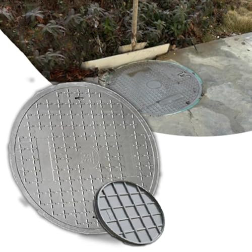 Drain Grate Cover - 12 Round Outdoor Drain Grate, Removable Resin Drainage Grate for Sidewalk and Gutter, Flat Storm Drain Cover
