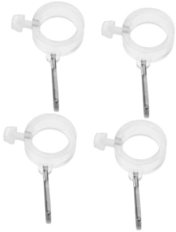 Toyvian 4 Pièces Clips de Support pour Drapeaux Accessoires de Fixation pour Mâts Anneaux pour Drapeaux Clips de Poteau de Robustes pour Événements Parades