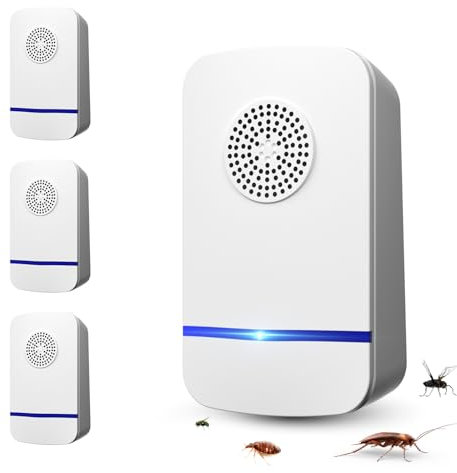 Custom Catch 4 Packs Ultrasonic Pest Control Repeller - Mouse Traps Indoor for Home, Mosquito Repellent Electronic Pest Repellent Plug in Indoor for Mosquito Mouse Insect Roaches Spider Ant and Other