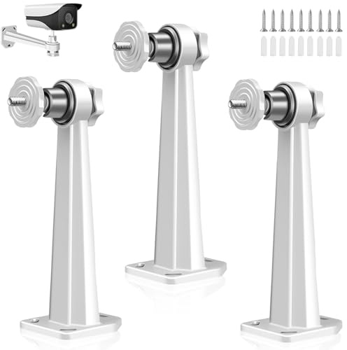 3 Stück Wandhalterung für Überwachungskamera, Ring Kamera Halterung Verstellbare Überwachungskameras aus Aluminiumlegierung 360° Drehung Masthalterung Wandthalterung
