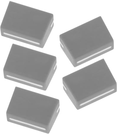 Schieberkappen für Mischpulte 5 Stück mit 4mm Innenloch | Gummi Ausführung, Gerade Form, für Console Mixer und Audio Mixers, Graue Ersatzkappen