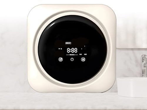 Lissontine Lavatrice a Muro, Mini Lavatrice E Centrifuga Automatica da 3.5 L, Lavatrice Compatta Elettrica a Parete, Mini Asciugatrice for Bagno Cucina per Appartamenti E Piccoli Spazi Desktop