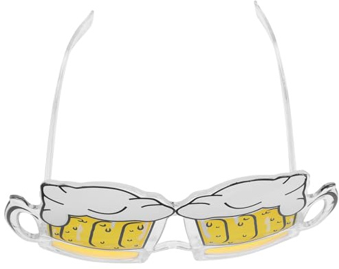 HIAKDOFT Lustige Partybrille Bierkrug Design Transparente Kunststoff Sonnenbrille für Sommerpartys Pool und Luau Dekoration Leicht und Wiederverwendbar