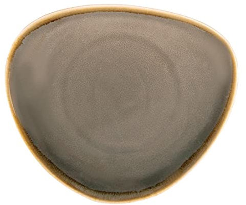 Olympia Kiln Triangular Side Plate in Smoky Gray - Porcelain - 280(пїЅ) mm