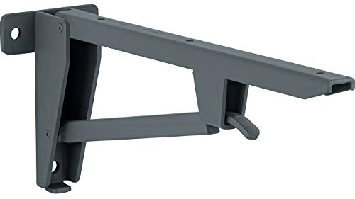 Gedotec Klappträger klappbar Klappkonsole Sitzbank-Konsole Schwerlast-Winkel | ODIN | Tiefe 480 mm | Stahl massiv | Tragkraft bis 150 kg | 1 Stück - faltbarer Schwerlastträger für die Wand-Montage