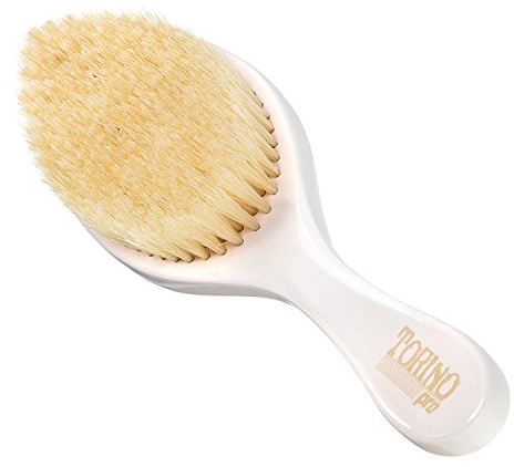 Torino Pro Wave Brush #640 By Brush King - Soft Curve 360 Waves Brush - Soft Wave Brush - Made with 100% Boar Bristles - True Texture Soft - Great for Polishing/Laying Down Frizz & Finisher