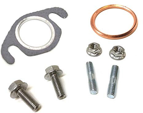 Auspuff Dichtung Set 8-teilig passend für Piaggio Sfera, TPH, Zip, Gilera Runner, Peugeot Speedfight 1 2 3 4 – Krümmer Dichtungsset für 50ccm & 70ccm Roller