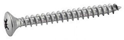 100X Spanplattenschrauben Linsensenkkopf Kreuzschlitz A2 Edelstahl 5x60