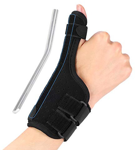 Daumenbandage Rechts, Daumenbandage Links, Schiene Daumensattelgelenk Daumenstütze mit Metallschiene Stabilisator und verstellbaren Riemen für Karpaltunnelsyndrom, Daumen,Arthritis,verstauchte Hand