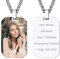 Richsteel Edelstahl Armee Dog Tag mit Foto/Text Gravur personalisierter Schmuck für Mama/Freundin/Familien