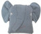 OYOY Mini Stofftier Kissen für Mädchen und Jungen - Erik Elephant Denim Cushion - Elefant Kuscheltier Kissen in Blau aus Bio Baumwolle - H:32 x L:44 x B:14 cm - M107104