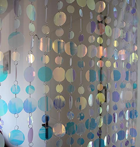 1m * 5strips, Silber Blase Perlen Vorhang Pailletten Vorhänge Innentürvorhänge Bühne Hintergrund Festivals Hochzeitsbedarf Schnurvorhänge für Türen (Color : Transparent, Size : 20strips)