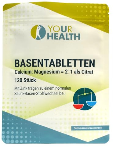 BASENTABLETTEN Calcium : Magnesium = 2 : 1; 120 Tabletten als bioverfügbares Citrat