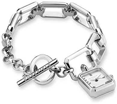 Rosefield The Octagon Charm Chain White Silver mit Weißes Zifferblatt und 18,5x15 mm Silbernes Gehäuse SWSSS-O53 Edelstahl