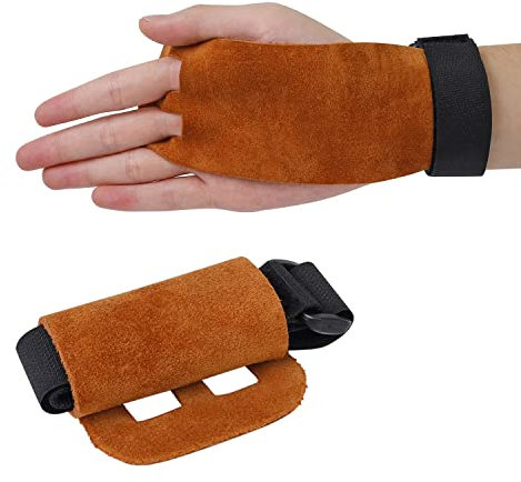 DEANKEJI Kreuzheben Zughilfe, 2 Stück Handgelenk Gym Straps, Rindsleder Zughilfen, Mit Rutschfestem Griffhilfen, Lifting Straps Gym für Bodybuilding, Gewichteheben
