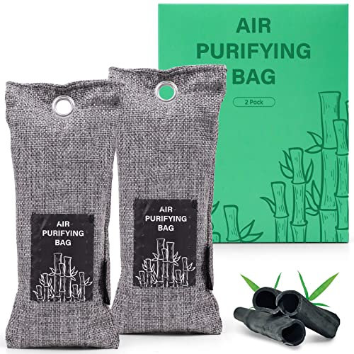 LA BELLEFÉE Bolsa Desodorante para Zapatos, Bolsa de Carbón Activo Ambientador de Aire, Absorbentes de Humedad Desodorante para Eliminar los Olores del Automóvil Armarios Zapatos Frigorífico, 75g x 2