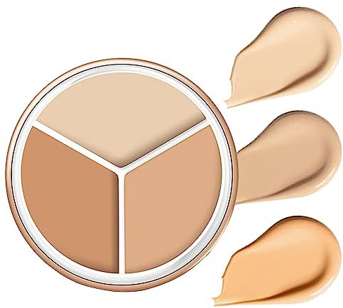 SONGQEE Cream concealer full coverage Palette,3 Colour Makeup contour Palette Stick/Concealer Shadow Pen/Contour Highlighter Stick Face Brightens & Shades Make Up Tool (1)