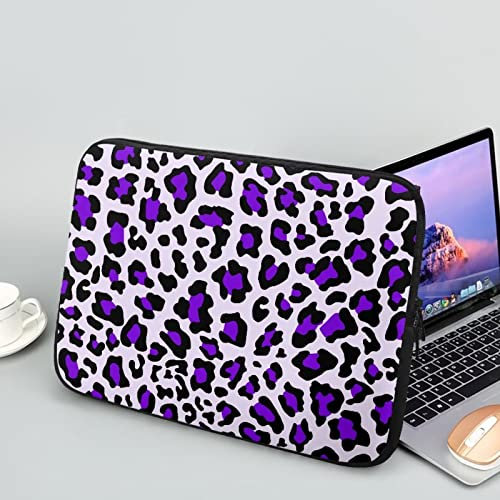 Showudesigns Housse pour ordinateur portable 17 en néoprène léger et souple - Lavable en machine - Motif léopard violet
