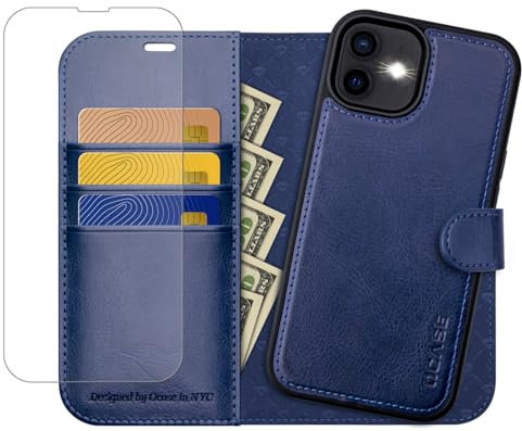 OCASE for iPhone 12 /iPhone 12 Pro Detachable Case,[Upgraded] Magnetic Removable 2 in 1 PU Leather Wallet Case with[Kickstand][RFID Blocking][Card Holder] Phone Cover for the iPhone 12/12 Pro,Blue