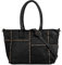 Samantha Look Shopper Echt Leder Damen | Made in Italy, Elegante Umhängetasche, Trendiges Design schwarz | 021836
