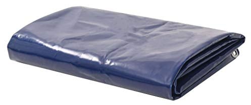 Homgoday Abdeckplane 650 g/m², 3 x 3 m, Blau, wasserdichte Plane für den Außenbereich, Campingplane mit Regenschutz, Abdeckplane mit PVC-Beschichtung, Plane mit Ösen für Sonnenliege, Boden und Strand